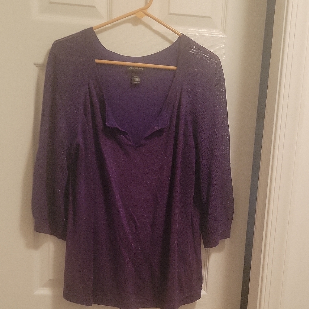 Lane Bryant Purple Knit Top